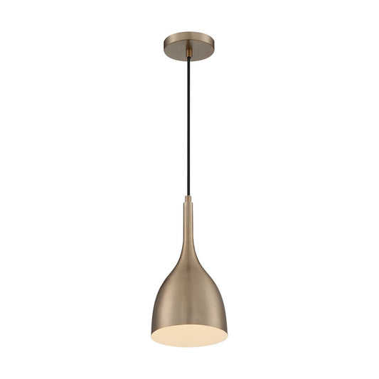 Satco 60-7076 Pendant Fixture Bellcap; 1 Light; Small Burnished Brass