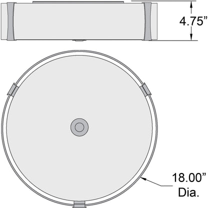 Access Lighting 50121-BS/OPL 75W Incandescent LED Ceiling Fixture