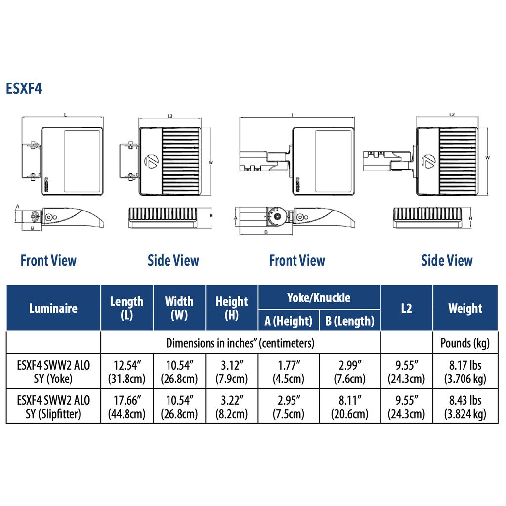 Lithonia ESXF4 ALO SWW2 YS DDB M2 111W/124W/150W LED Flood Light