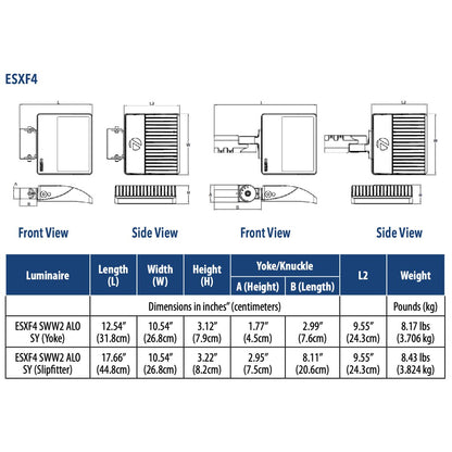 Lithonia ESXF4 ALO SWW2 YS DDB M2 111W/124W/150W LED Flood Light