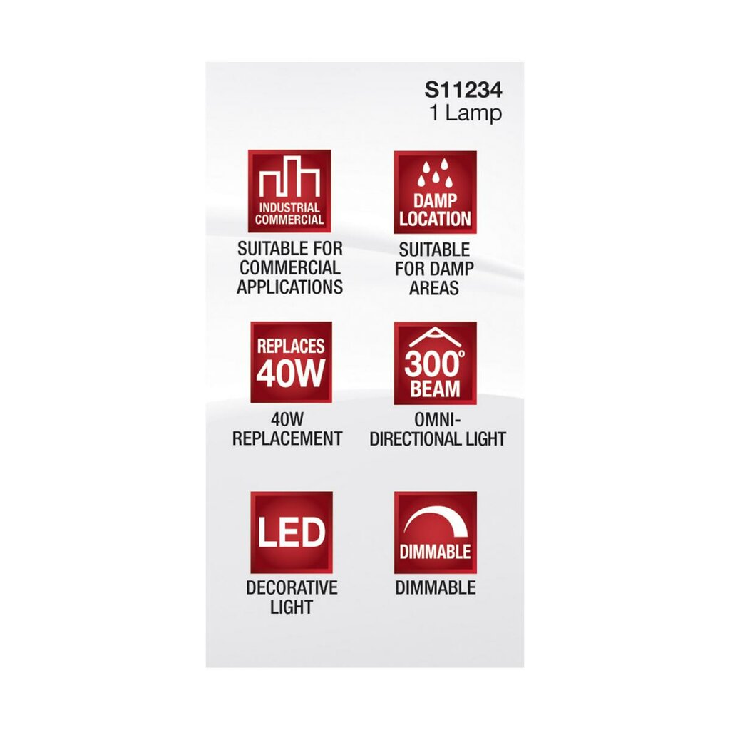 Satco S11234 5W T4 LED Light Bulb