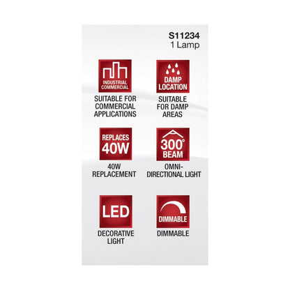 Satco S11234 5W T4 LED Light Bulb