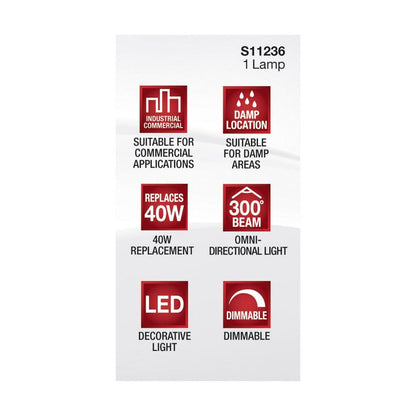 10 pack - Satco S11236 5W T4 LED Light Bulb