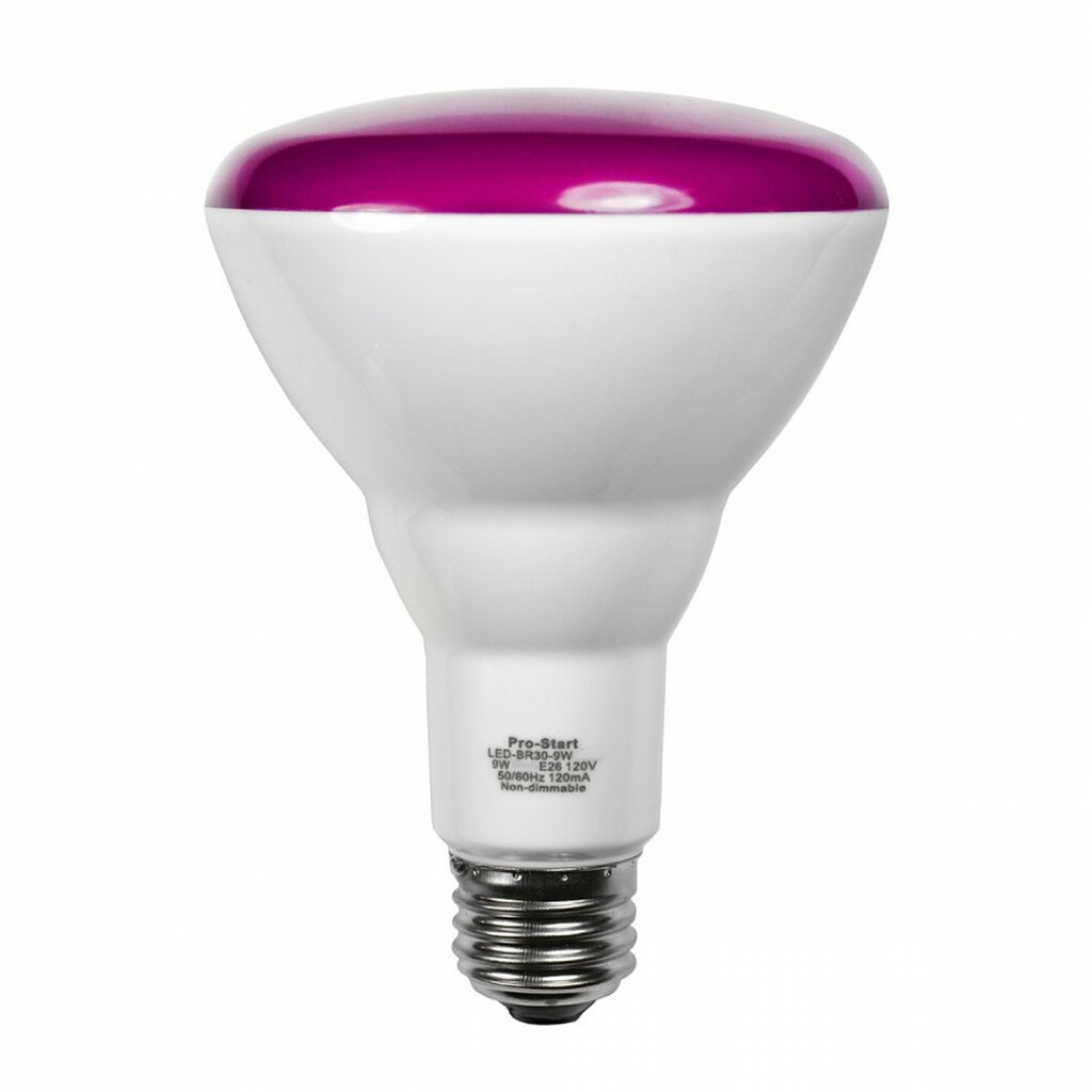 6 pack - LED-BR30-9W-P 9W BR30 Soft Pink LED Light Bulb