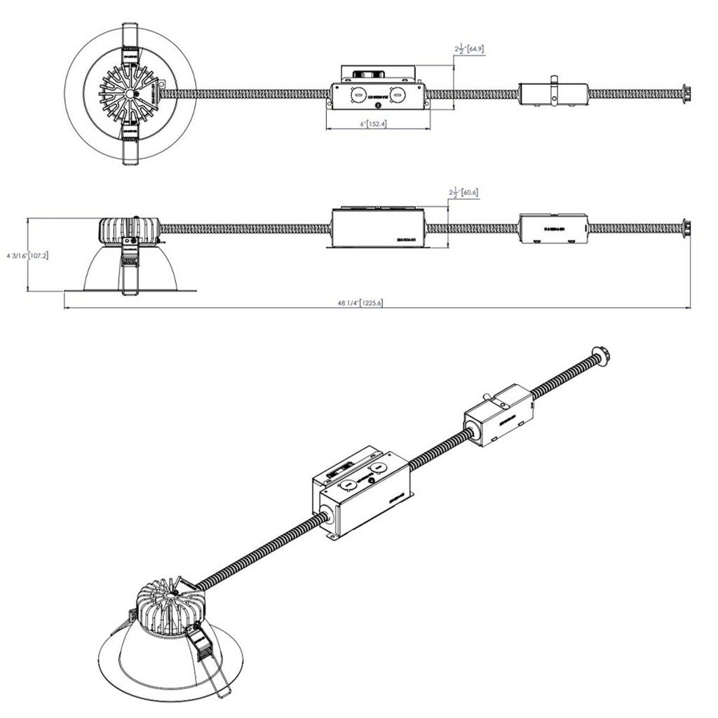 Lithonia LBR6 ALO2 SWW1 AR LSS MWD MVOLT UGZ 13W/19W/25W LED Recessed
