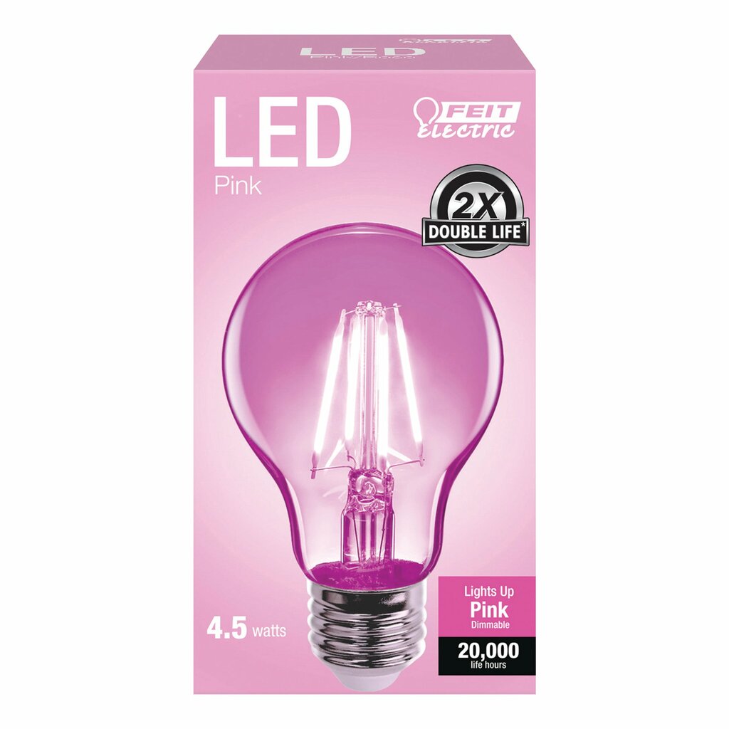 Feit Electric A19/TPK/LED 4.5W A19 Pink LED Light Bulb
