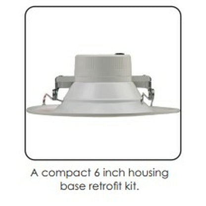 Energetic Lighting E3DL6B-92750 15W 6" Round LED Downlight Dimmable