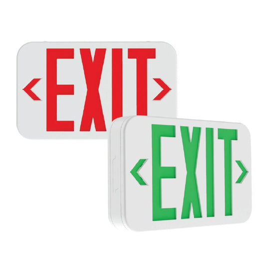 QXS-U-WB-WH LED Exit Fixture QXS Series Universal Red/Green Slim