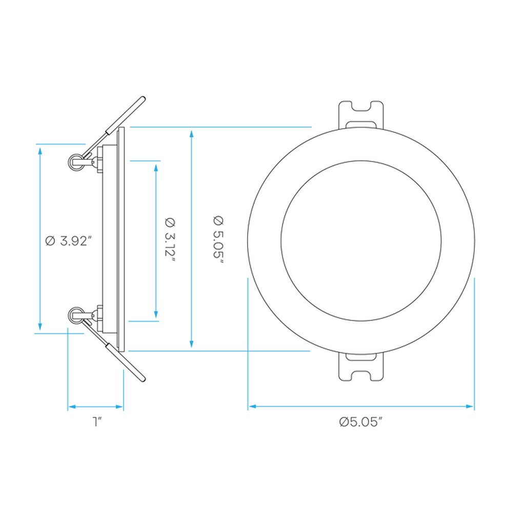 Luxrite LR22740 10.5W 4" Round LED Downlight Dimmable Fixture