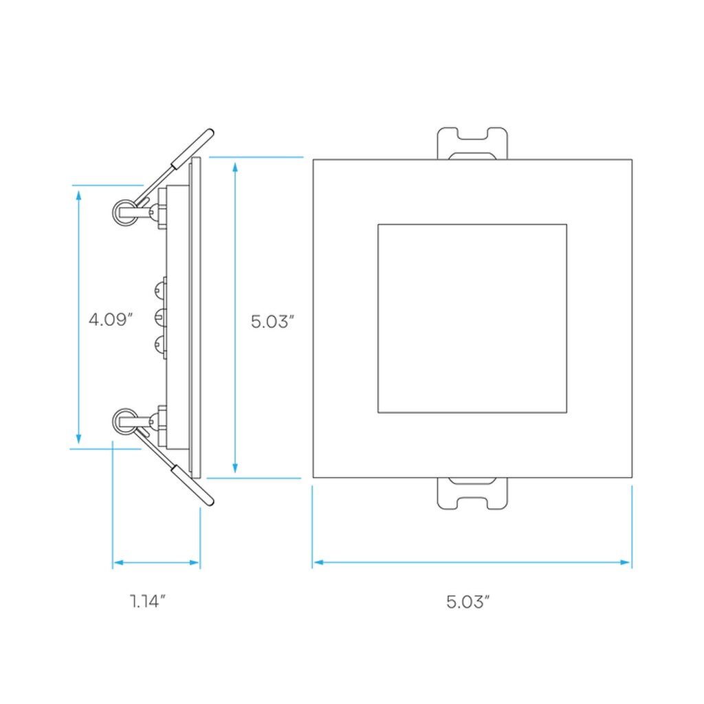 Luxrite LR22742 10.5W 4" square LED Downlight Dimmable Fixture