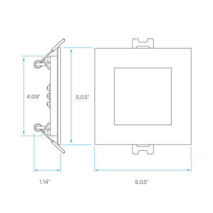 Luxrite LR22742 10.5W 4" square LED Downlight Dimmable Fixture