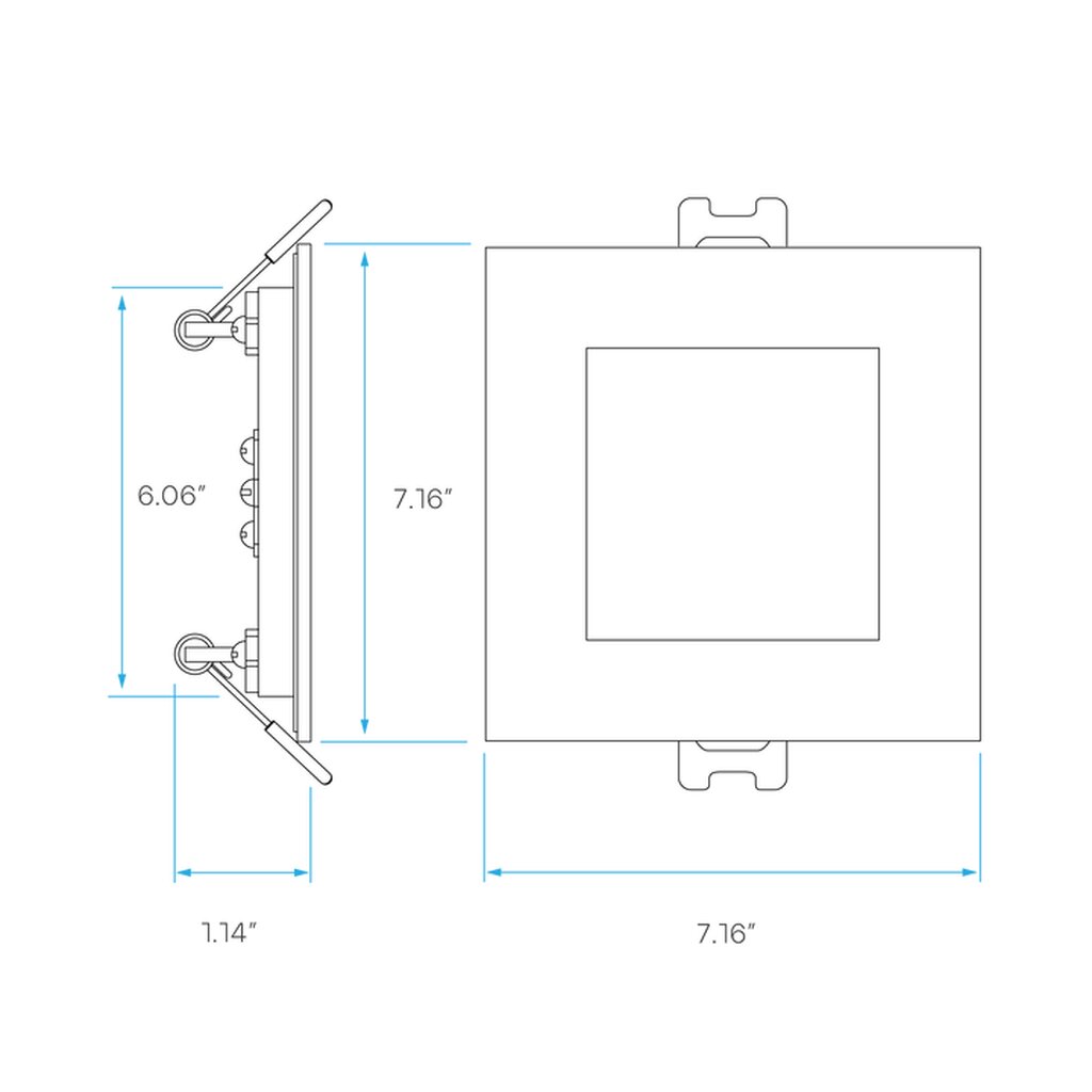 Luxrite LR22748 13W 6" Square LED Downlight Dimmable Fixture