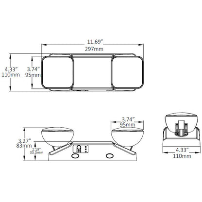 LED One LOC-EMGY-DSQBE-V2 2W LED Emergency Fixture LOC-EMGY-DSQBE -