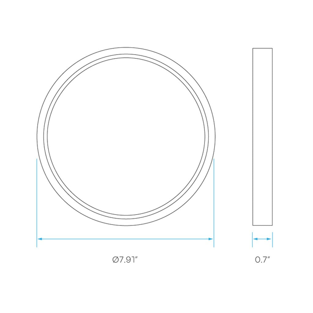 Luxrite LR23552 15W 7" Round LED Downlight Dimmable Fixture
