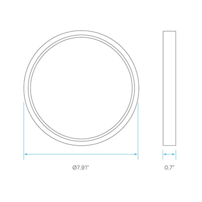 Luxrite LR23552 15W 7" Round LED Downlight Dimmable Fixture