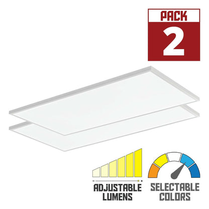2 pack - Lithonia STAKS 2X4 ALO6 SWW7 35W/55W LED Flat Panel Dimmable
