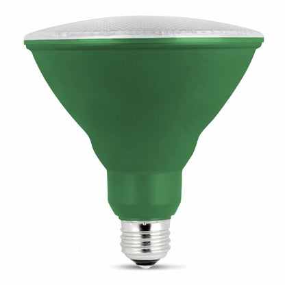 4 pack - Feit Electric PAR38/G/10KLED/BX 7W PAR38 Green LED Light Bulb