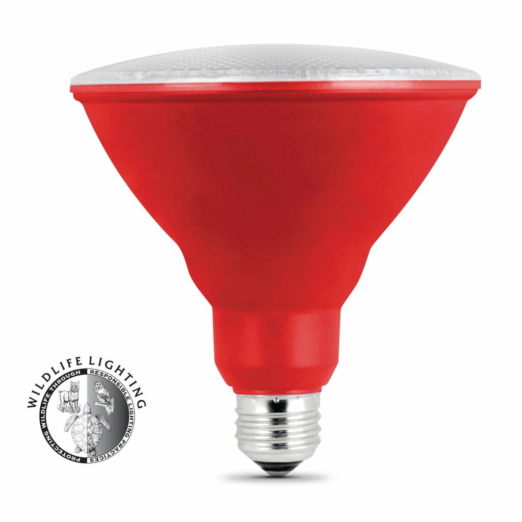 4 pack - Feit Electric PAR38/R/10KLED/BX 5W PAR38 Red LED Light Bulb