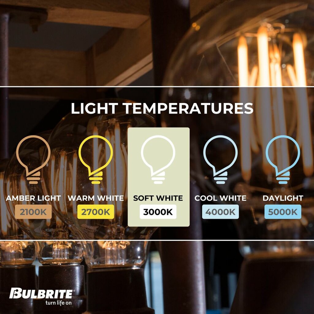 4 pack - Bulbrite 862877 8.5W G25 Soft White Light Bulb