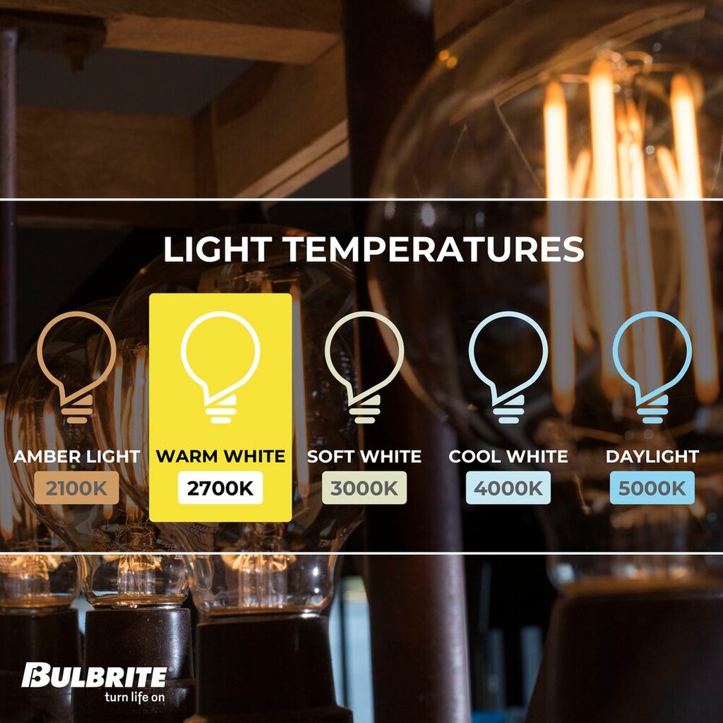 4 pack - Bulbrite 862876 8.5W G25 Warm White LED Light Bulb