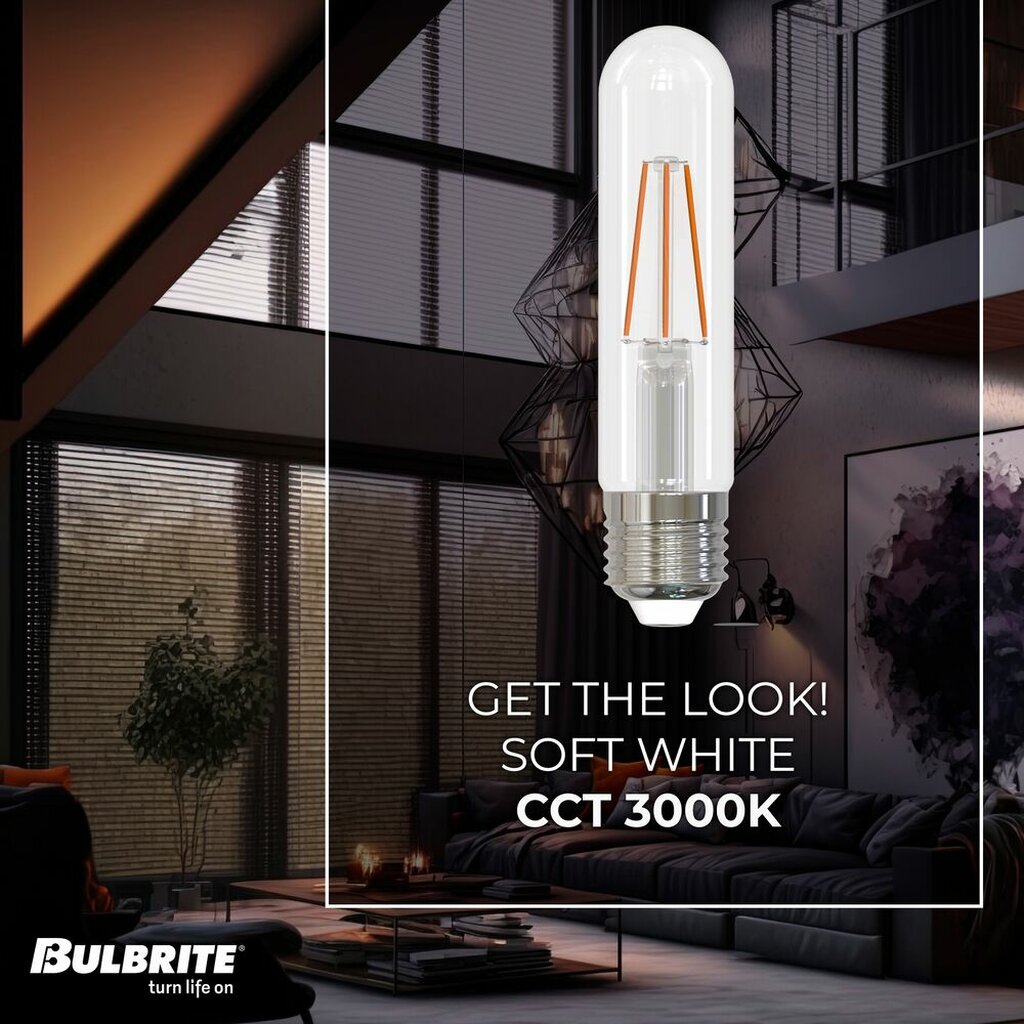 4 pack - Bulbrite 862873 5W T9 Soft White Light Bulb