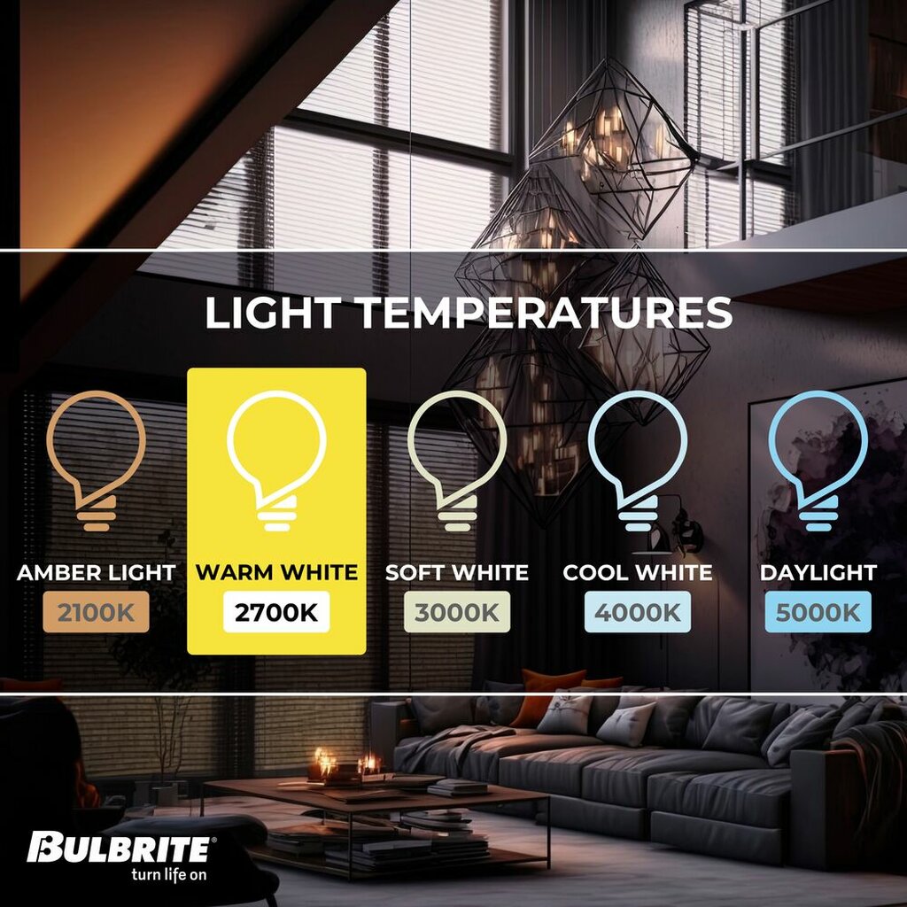 4 pack - Bulbrite 862872 5W T9 Warm White Light Bulb