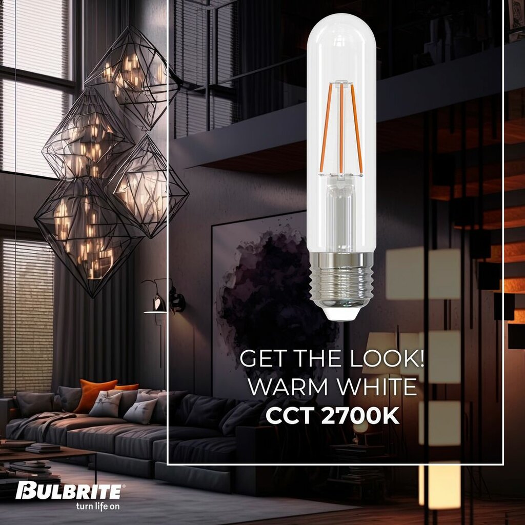 4 pack - Bulbrite 862872 5W T9 Warm White Light Bulb