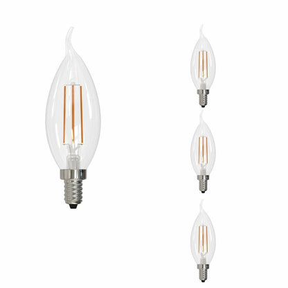 4 pack - Bulbrite 862871 5W CA10 Soft White Light Bulb