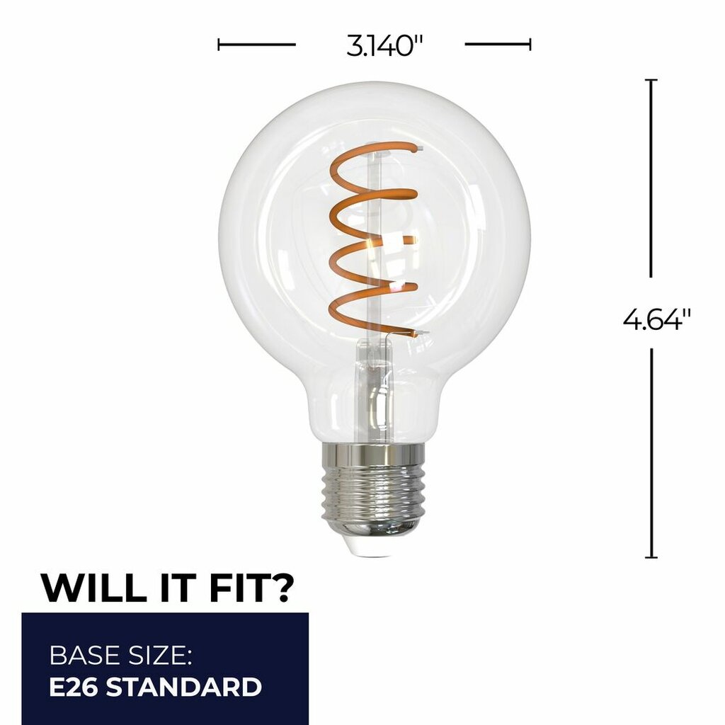 4 pack - Bulbrite 862868 4.5W G25 Amber Light Bulb