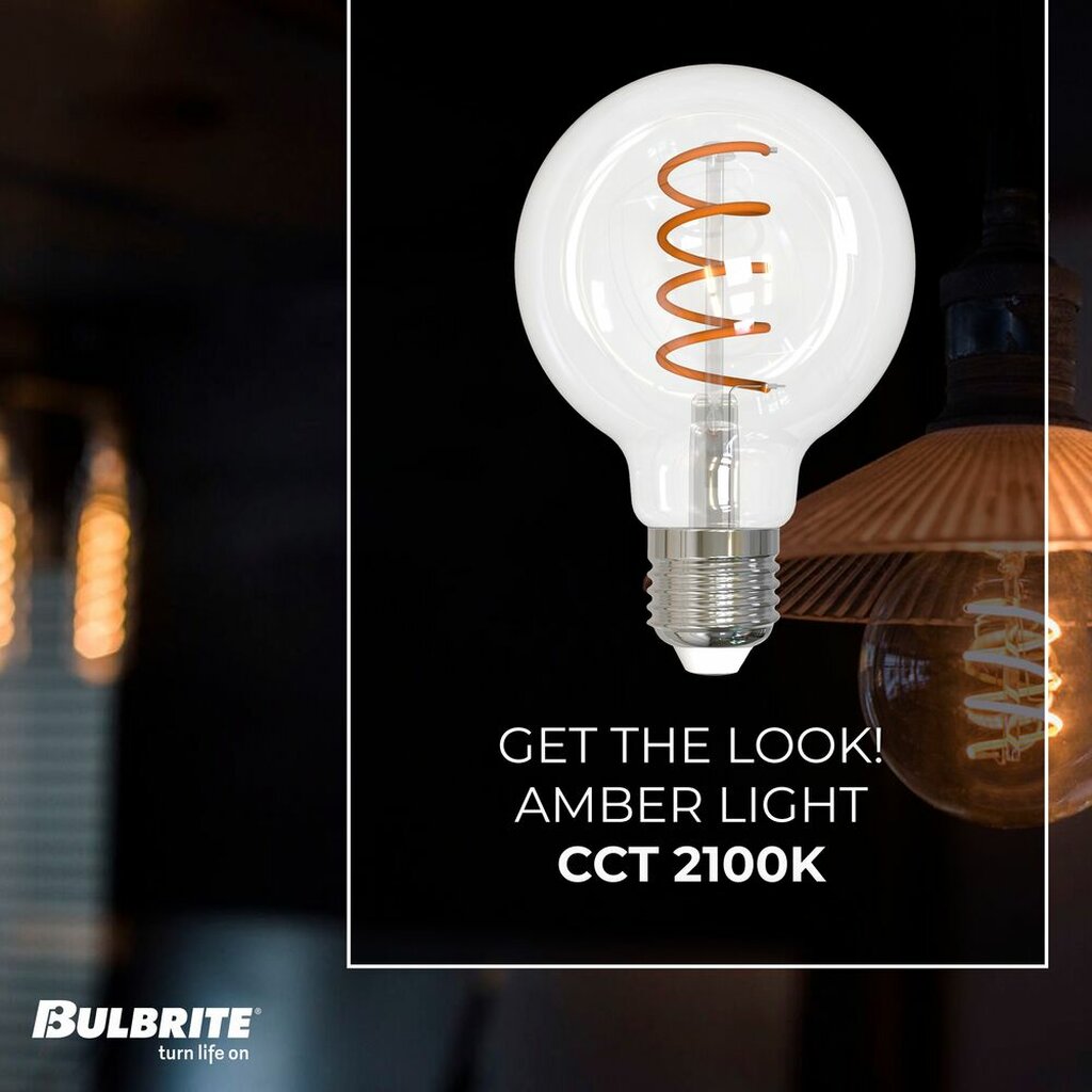 4 pack - Bulbrite 862868 4.5W G25 Amber Light Bulb