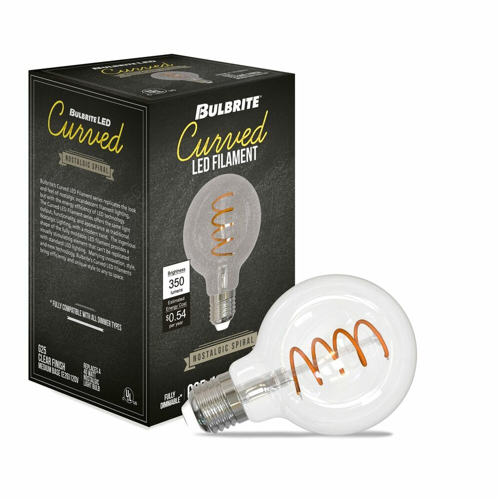 4 pack - Bulbrite 862868 4.5W G25 Amber Light Bulb