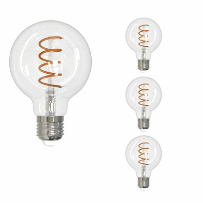 4 pack - Bulbrite 862868 4.5W G25 Amber Light Bulb