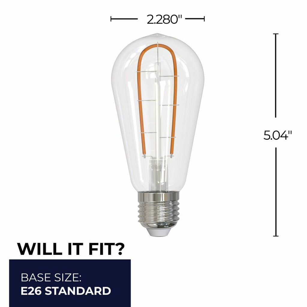 4 pack - Bulbrite 862867 3W ST18 Amber Light Bulb