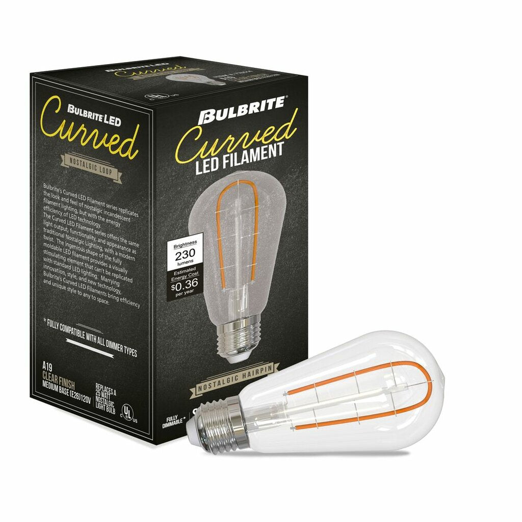 4 pack - Bulbrite 862867 3W ST18 Amber Light Bulb