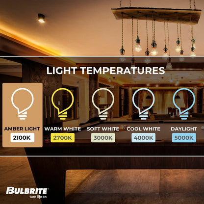4 pack - Bulbrite 862866 4.5W A19 Amber Light Bulb