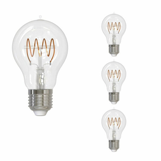 4 pack - Bulbrite 862866 4.5W A19 Amber Light Bulb