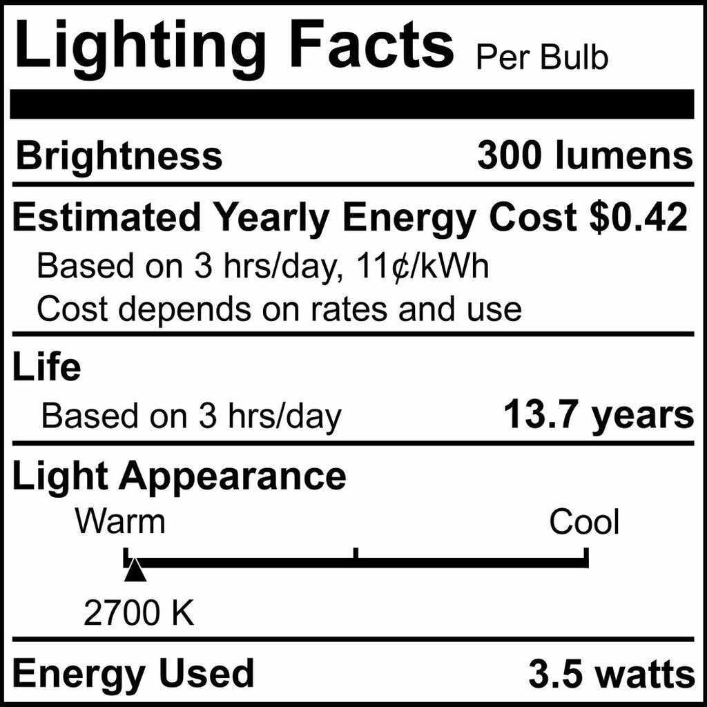4 pack - Bulbrite 862862 3.5W G9 Warm White Light Bulb