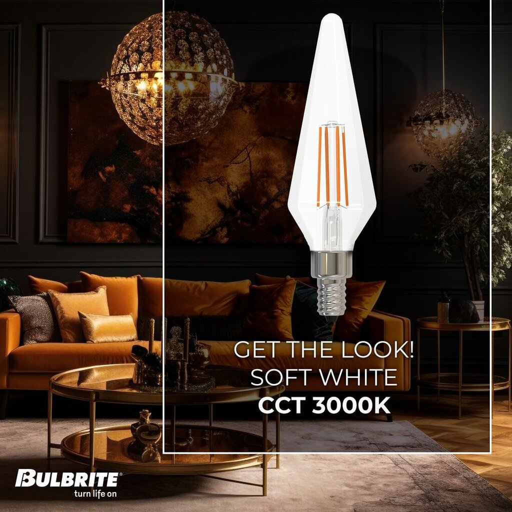 4 pack - Bulbrite 862861 4W Prism Soft White Light Bulb