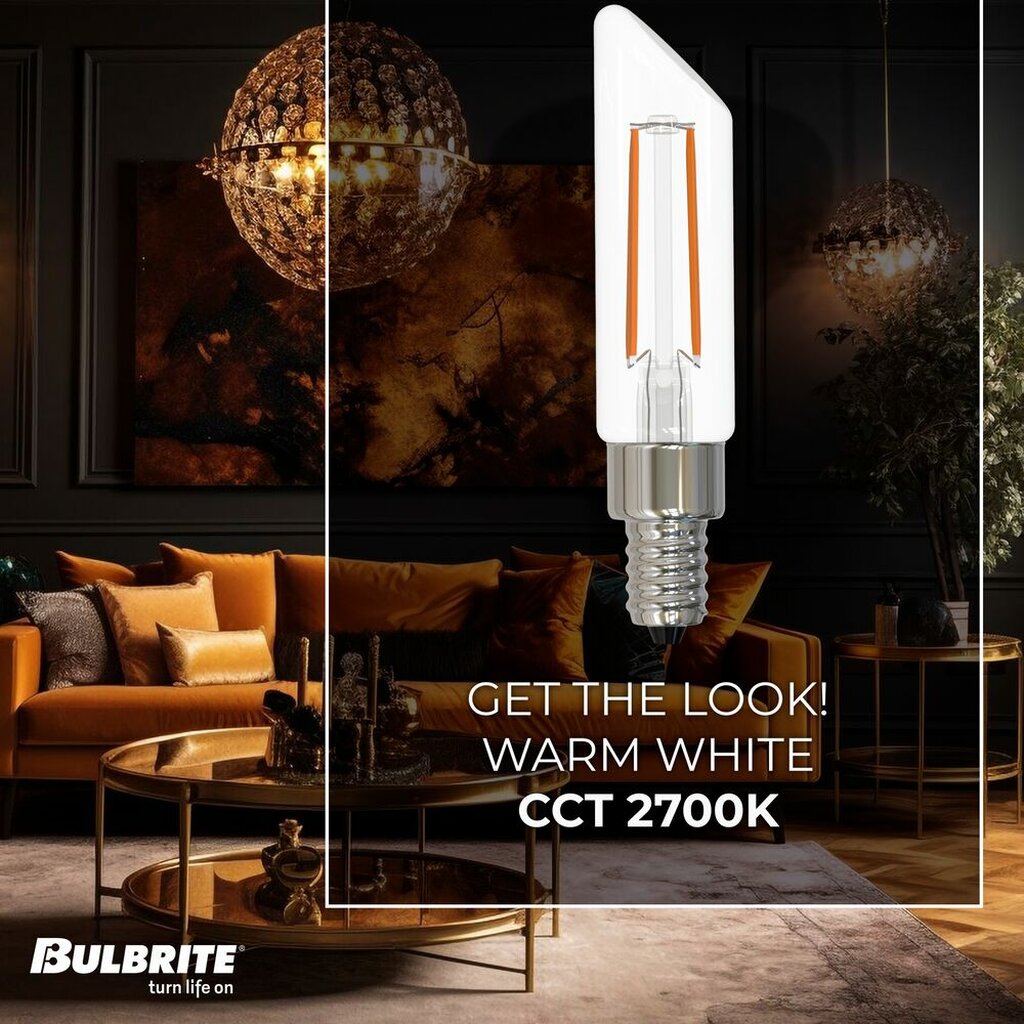 4 pack - Bulbrite 862859 4W T6 Warm White Light Bulb