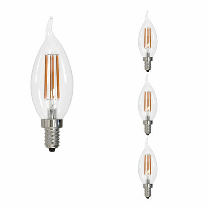 4 pack - Bulbrite 862857 6.5W CA10 Warm White Light Bulb