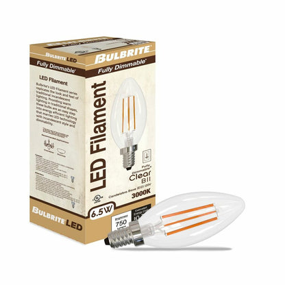 4 pack - Bulbrite 862856 6.5W B11 Soft White Light Bulb