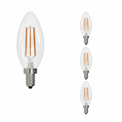 4 pack - Bulbrite 862856 6.5W B11 Soft White Light Bulb