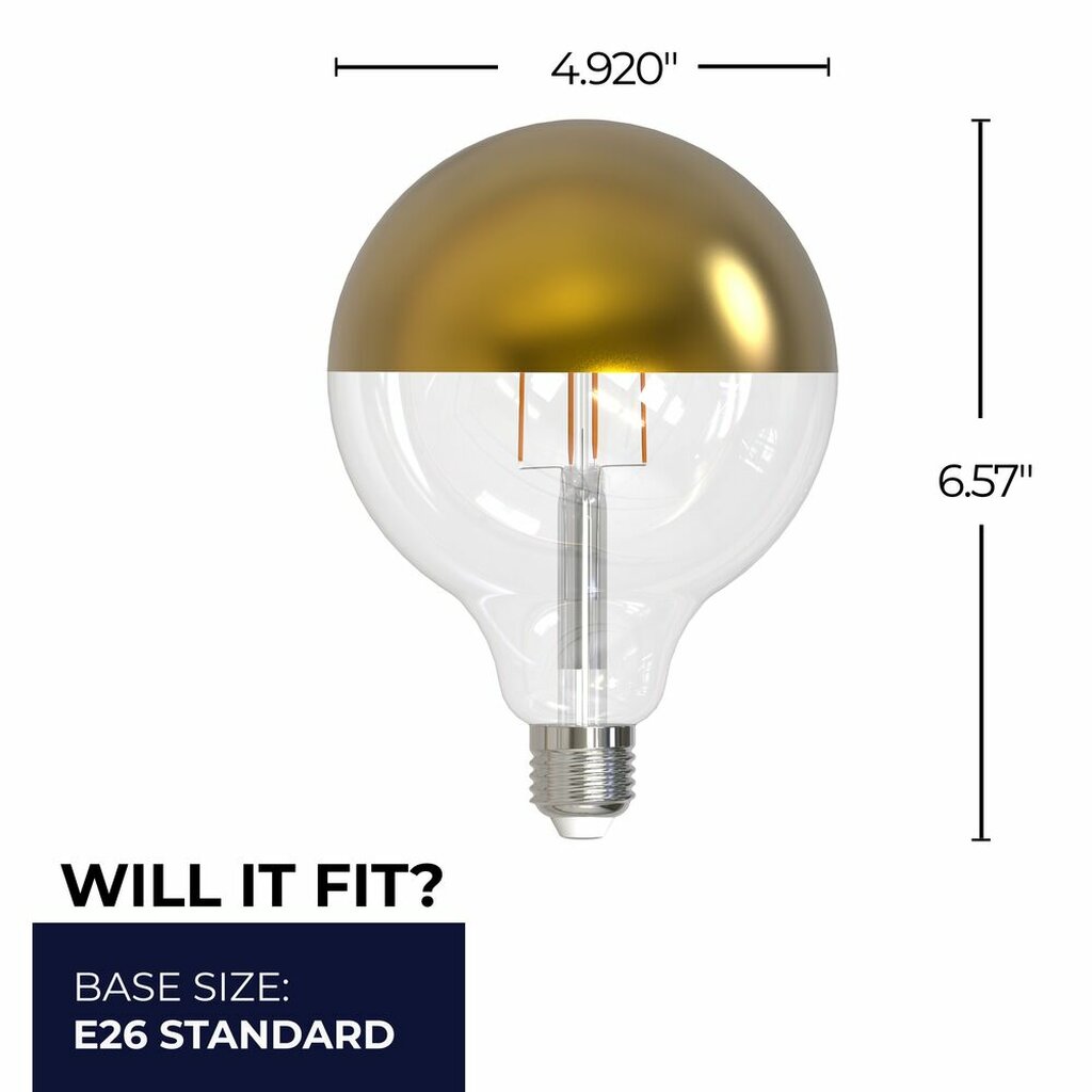 4 pack - Bulbrite 862852 6W G40 Warm White Light Bulb