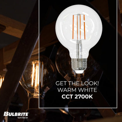 4 pack - Bulbrite 862850 13W G25 Warm White Light Bulb