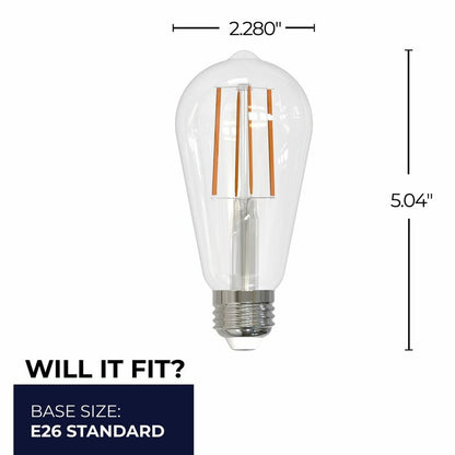 4 pack - Bulbrite 862849 13W ST18 Soft White Light Bulb