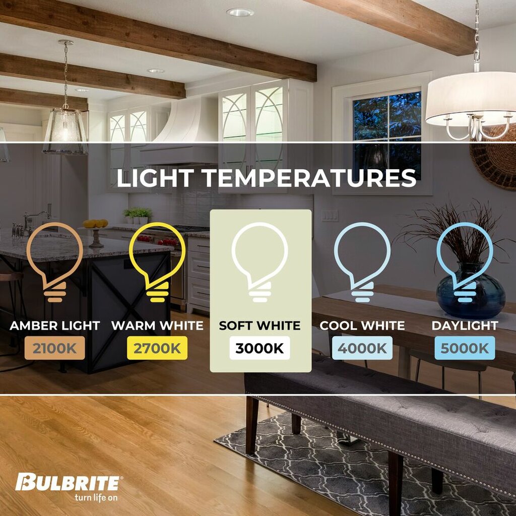 4 pack - Bulbrite 862849 13W ST18 Soft White Light Bulb