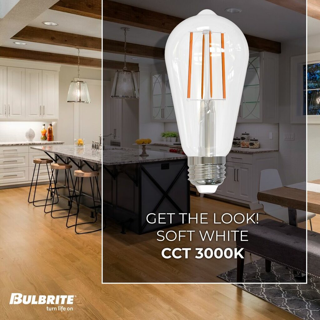 4 pack - Bulbrite 862849 13W ST18 Soft White Light Bulb