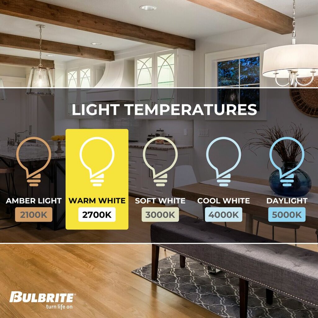 4 pack - Bulbrite 862848 13W ST18 Warm White Light Bulb