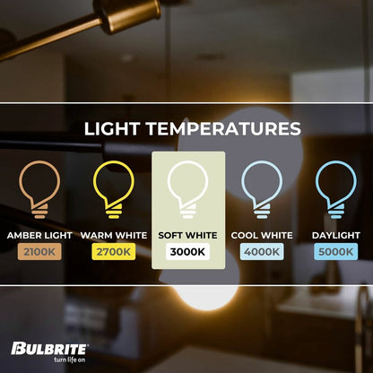 4 pack - Bulbrite 862847 7W A19 Soft White Light Bulb