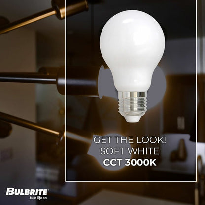 4 pack - Bulbrite 862847 7W A19 Soft White Light Bulb